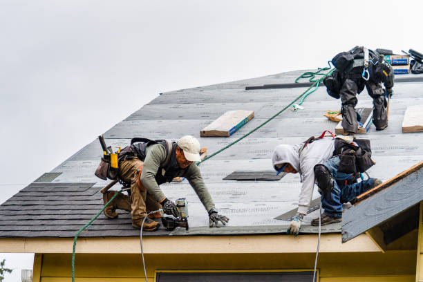Professional Gutter Installation technician working in Alpharetta, GA